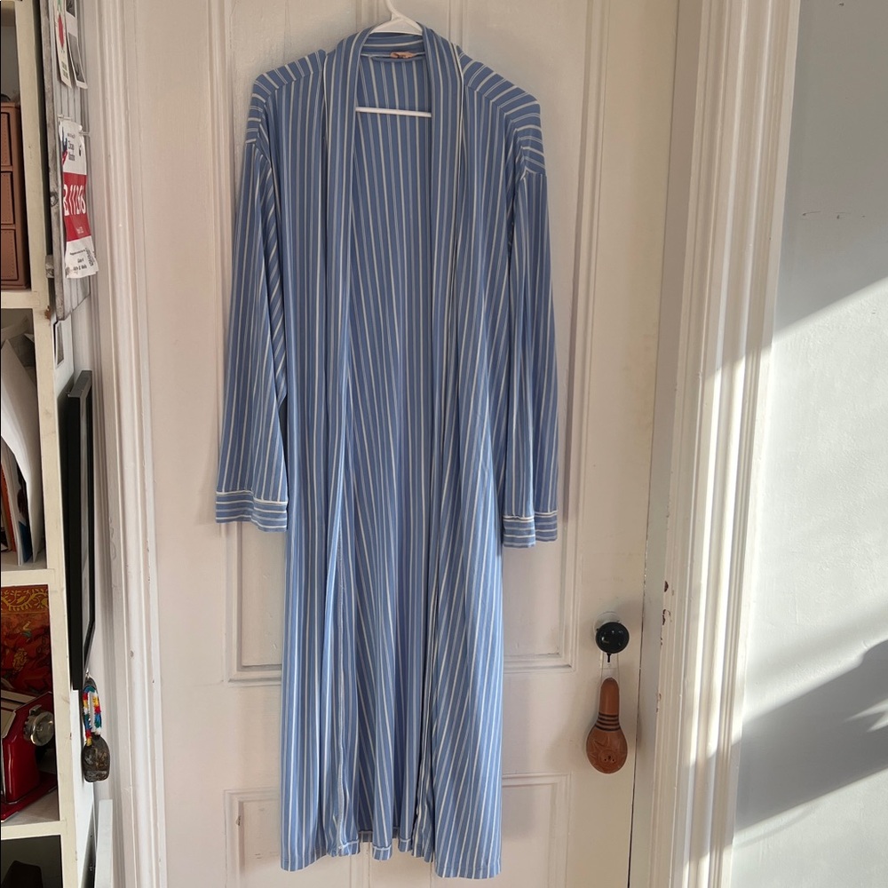 Eberjey Blue Striped Robe